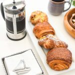 Pastries and coffee to compliment a morning or midday trip